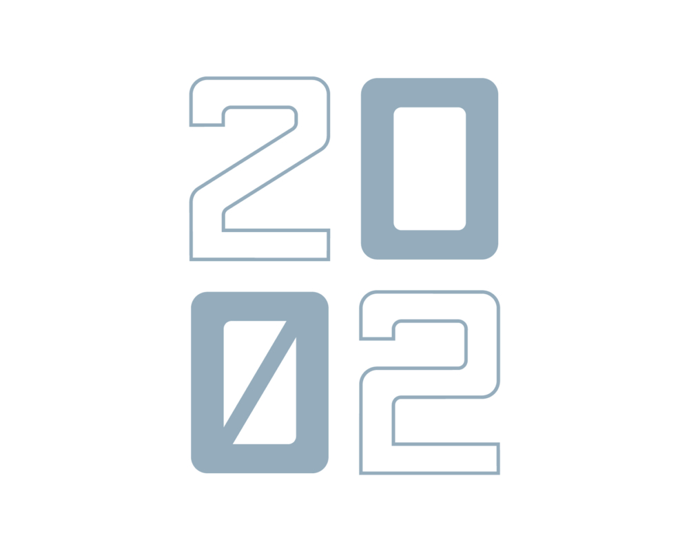 An example of the H8 typography showing 2002 in a grid pattern