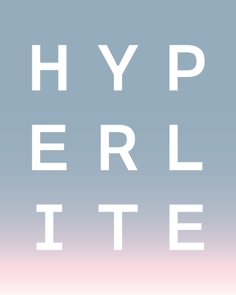 Hyperlite logotype in white on a gradient background