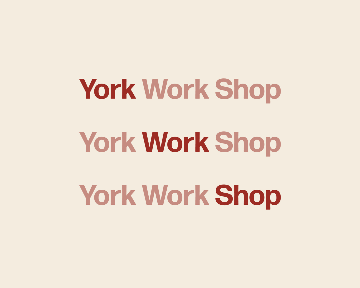 York Work Shop logo typography