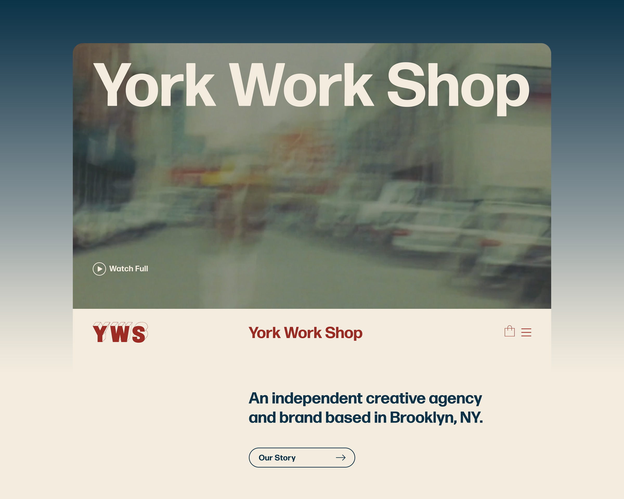 Screenshot of York Work Shop website homepage
