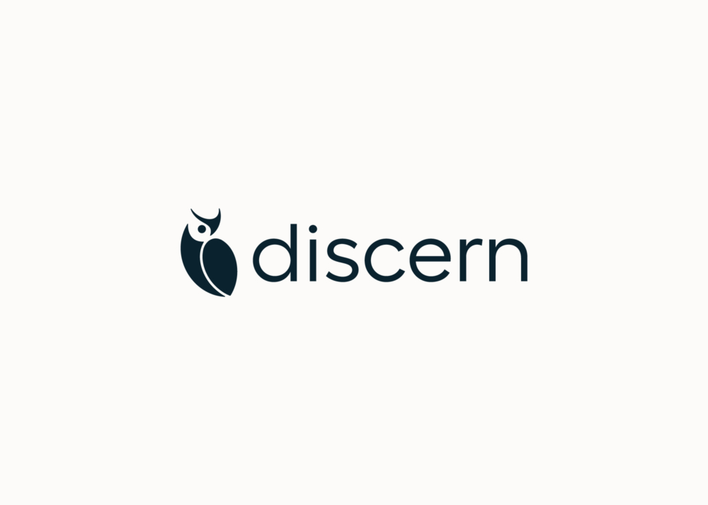 Lockup combination logo from the Discern Visual Identity