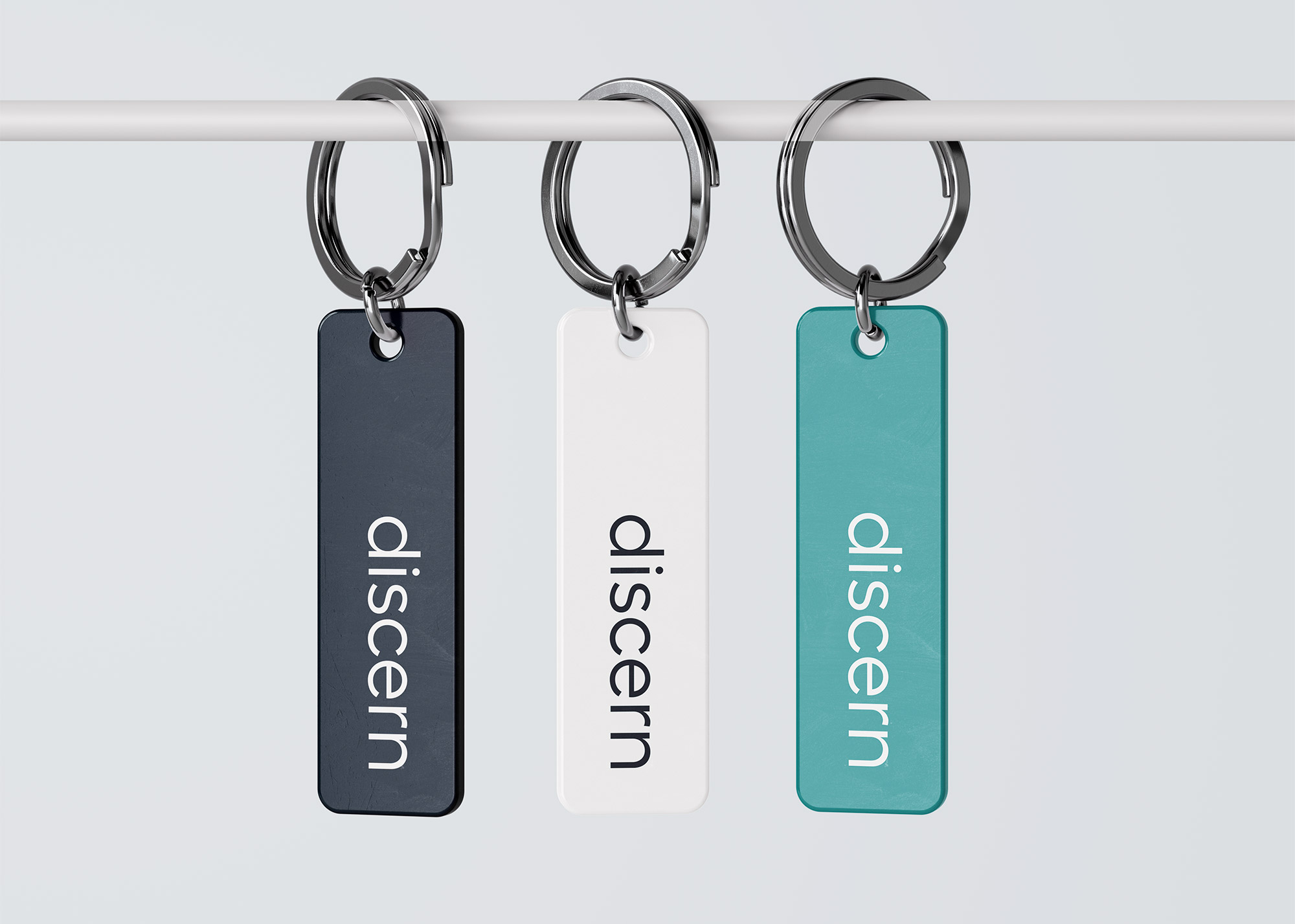 Discern Visual Identity – Branded keychains