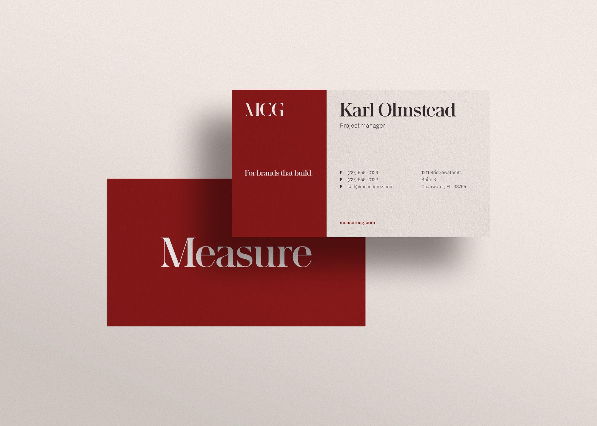 Measure Creative Group business card design