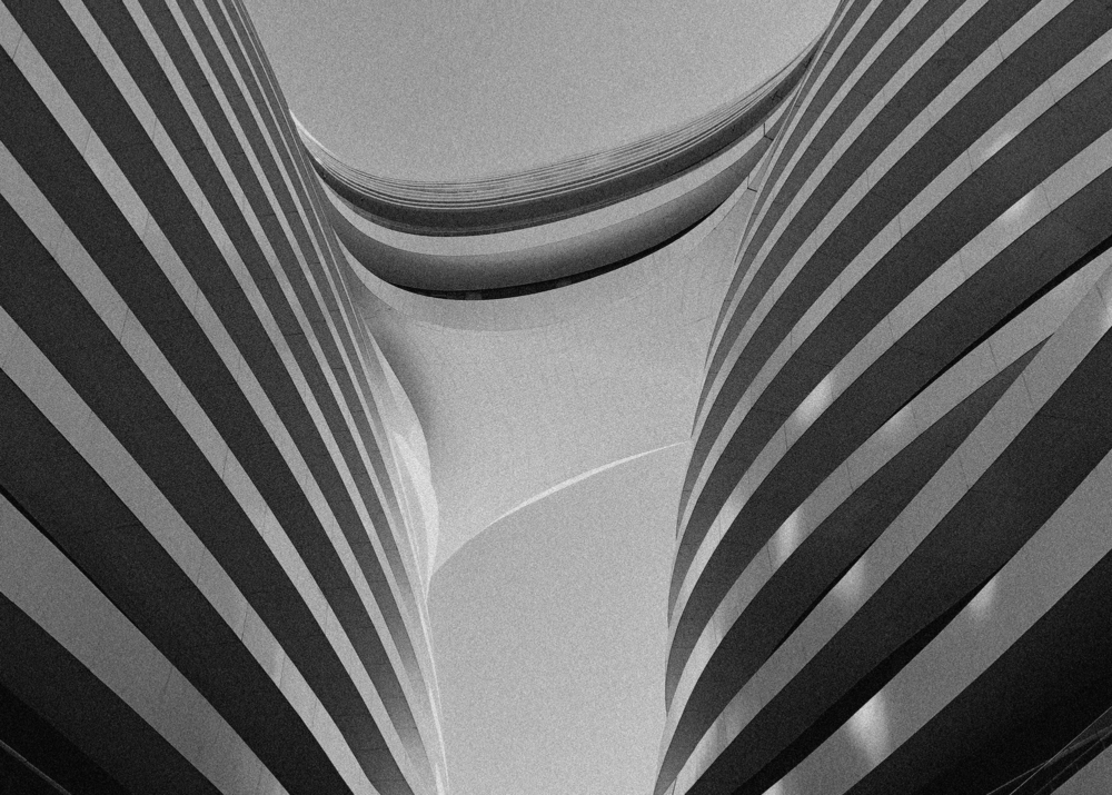 Modern architecture in black and white