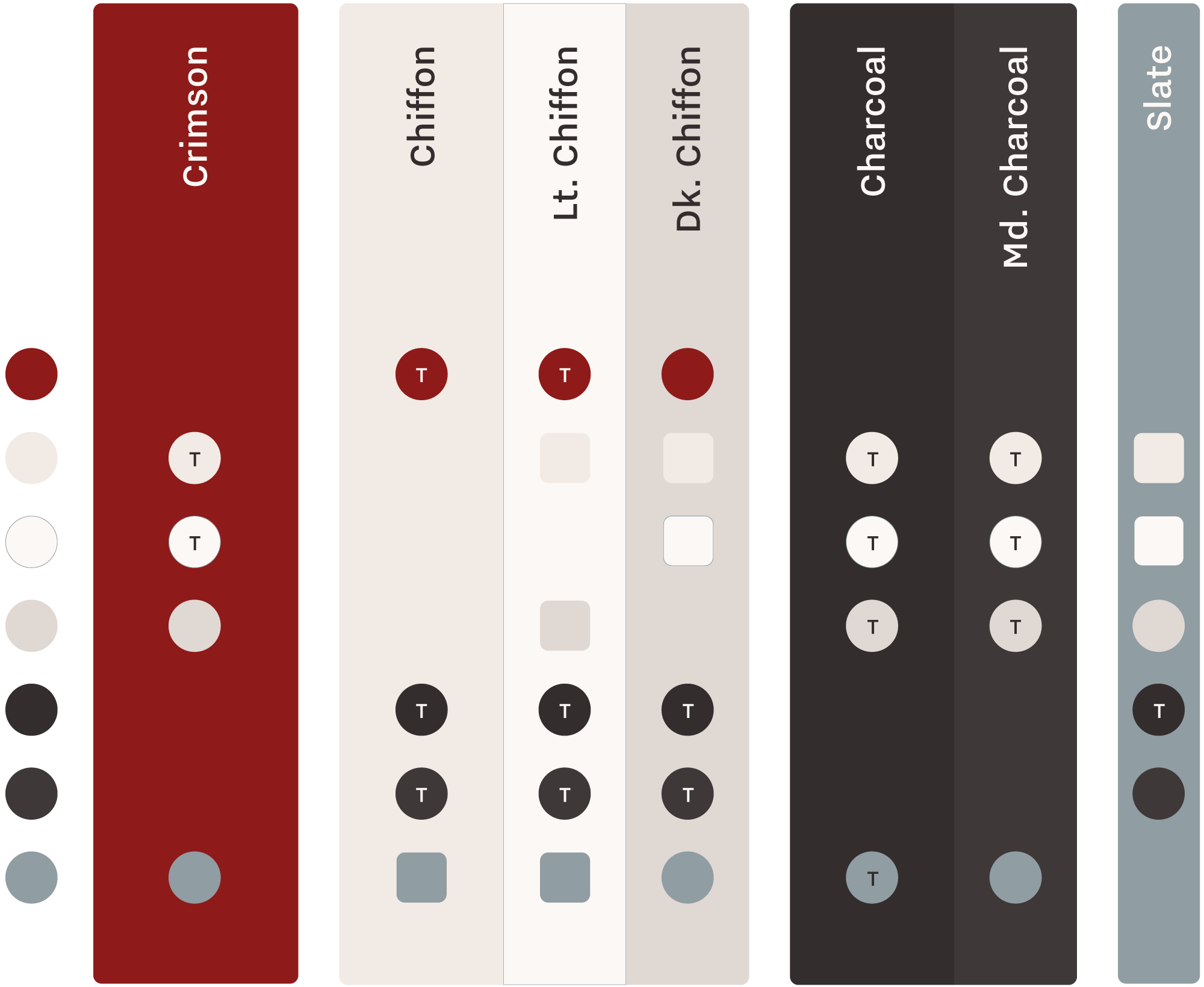 Measure visual identity color palette showing WCAG Color Compliance