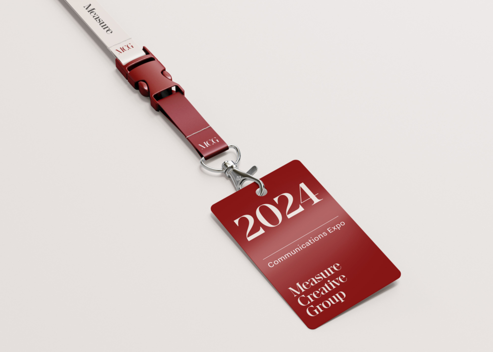 Measure Creative Group branded event ID badge