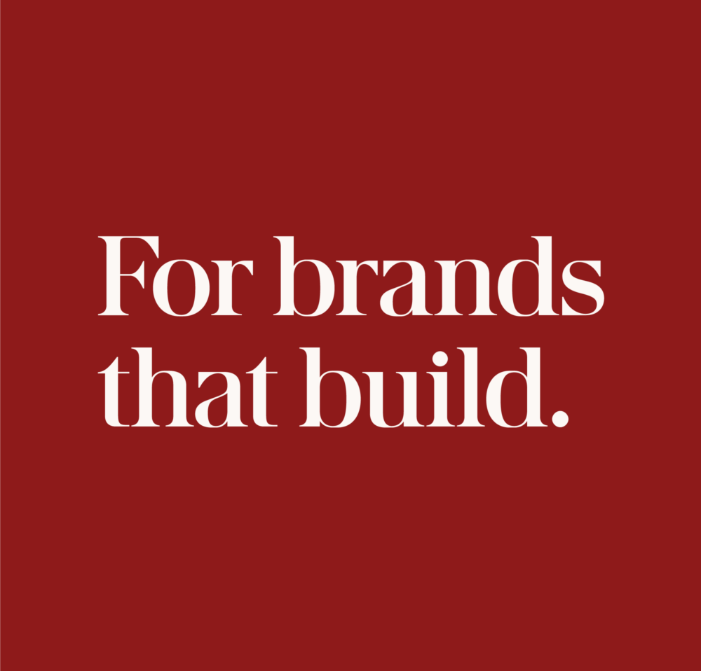 Measure tagline For brands that build in white on red