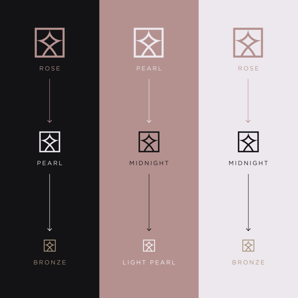 BLAQD swatch diagram showing brand color hierarchy