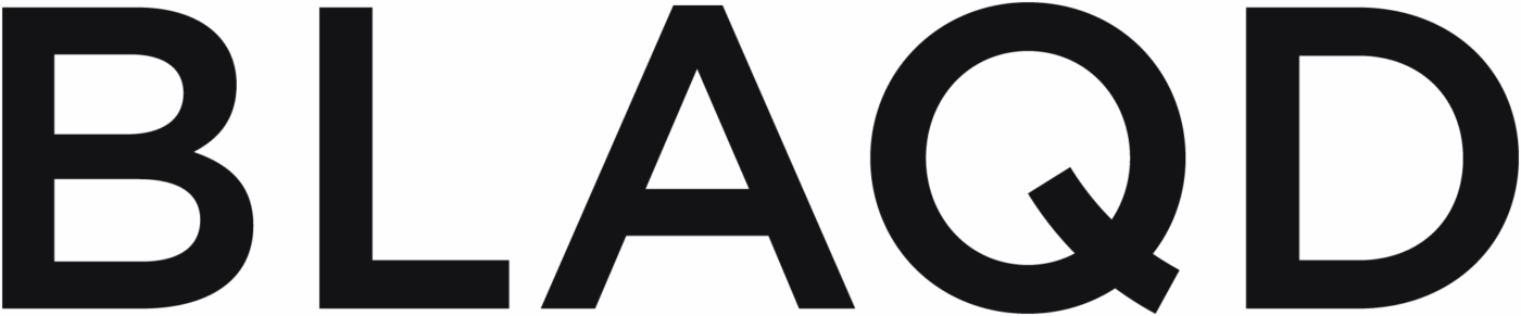BLAQD wordmark in midnight with a transparent background
