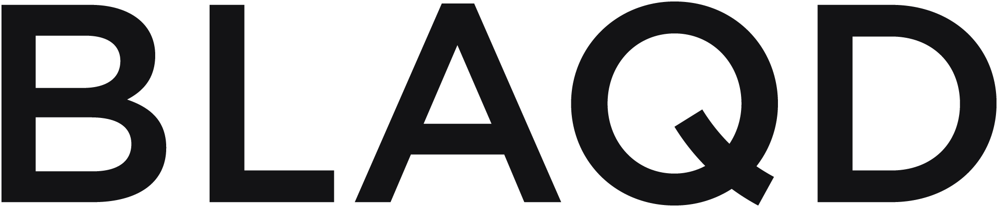 BLAQD wordmark in midnight with a transparent background