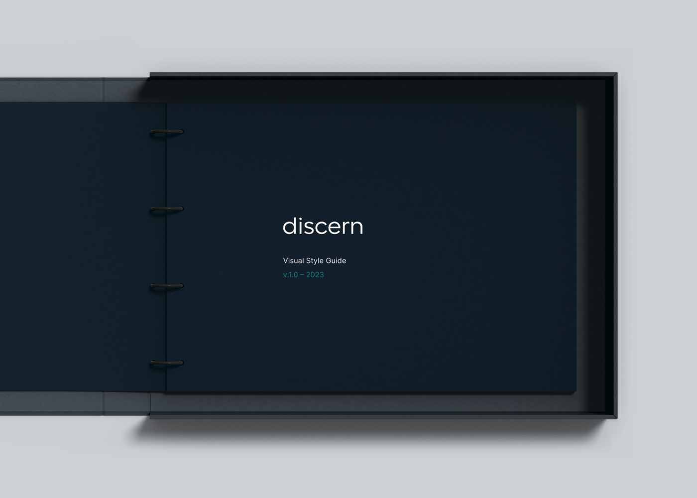 Binder and cover sheet of the Discern visual style guide