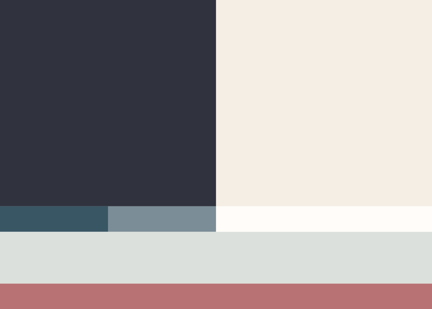 Various brand color swatches that make up the Corner Booth visual identity