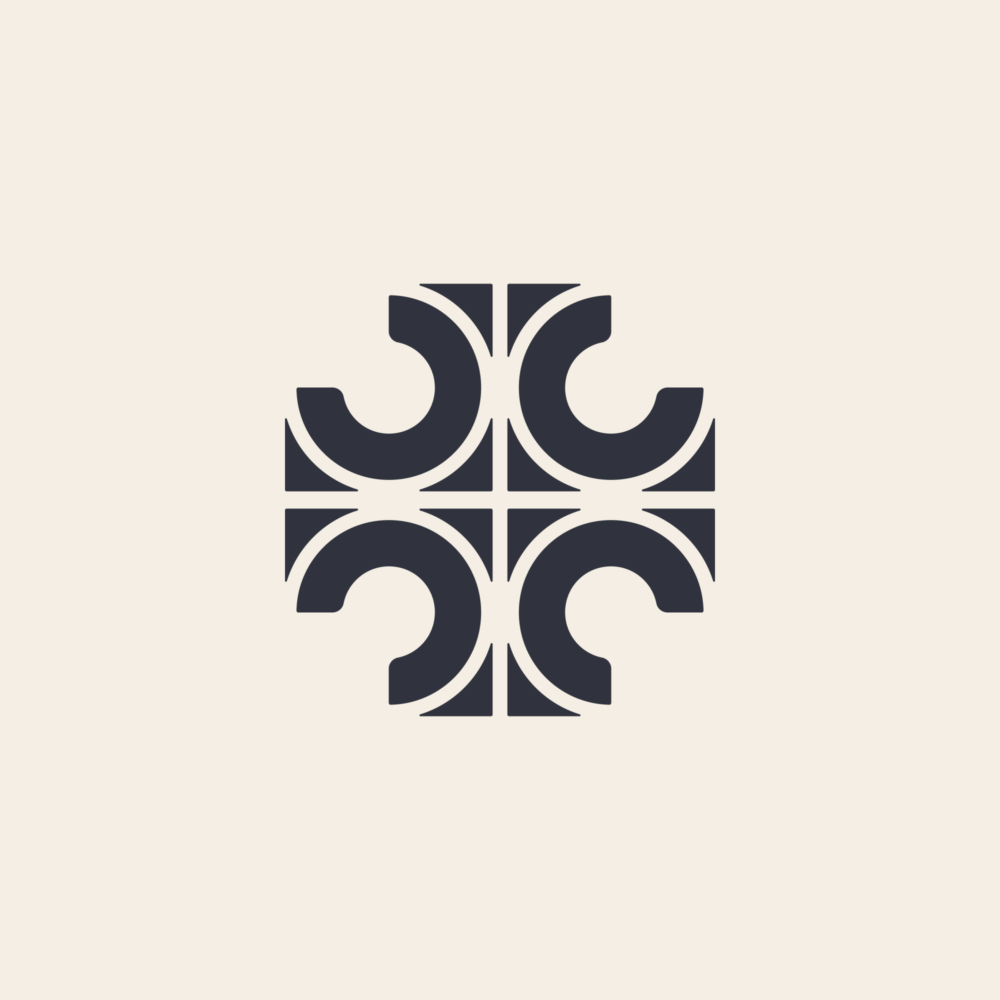 A pattern motif created from the Corner Booth Hospitality brandmark