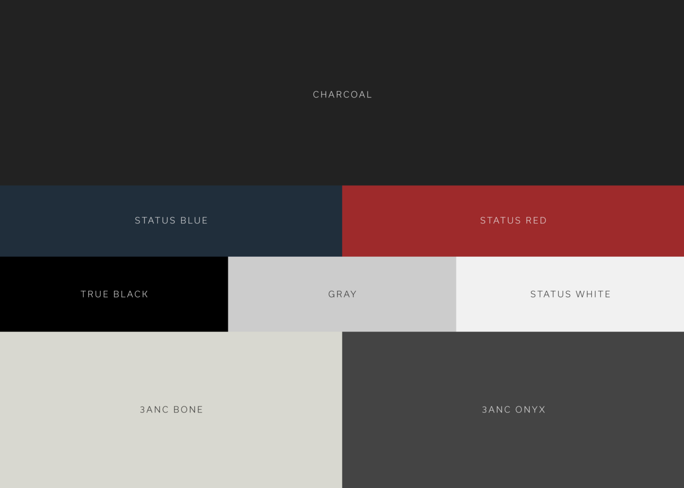 Between by Status brand identity color palette