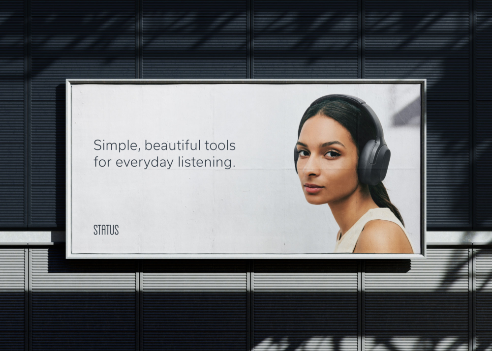Status Audio advertisement on billboard